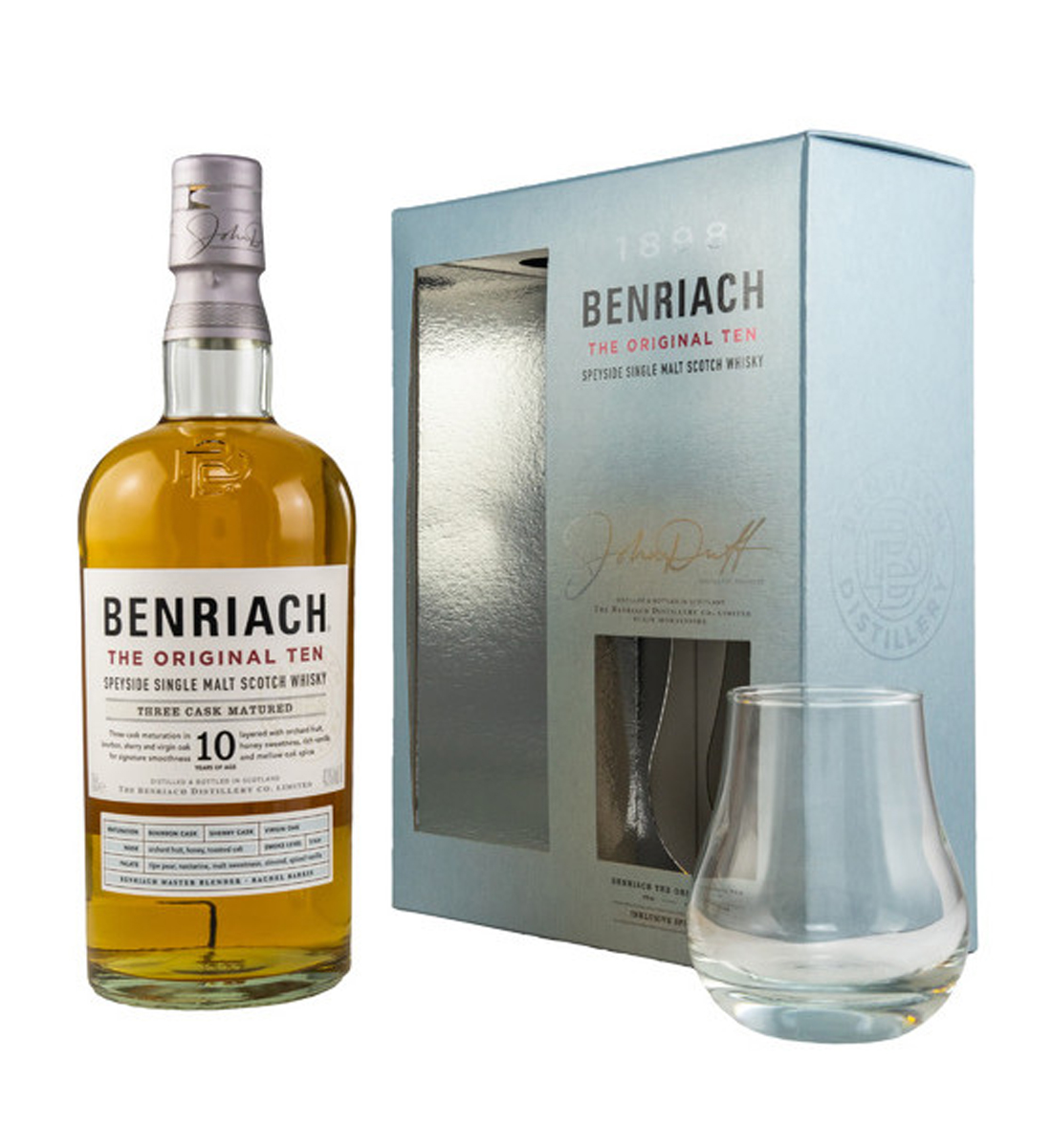 Whisky Benriach 10 ani Gift Set 0.7L